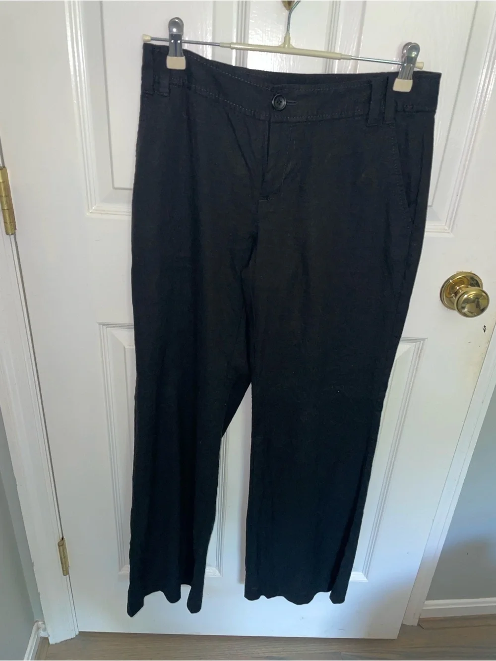 Banana Republic Black Martin Linen Pants 4S